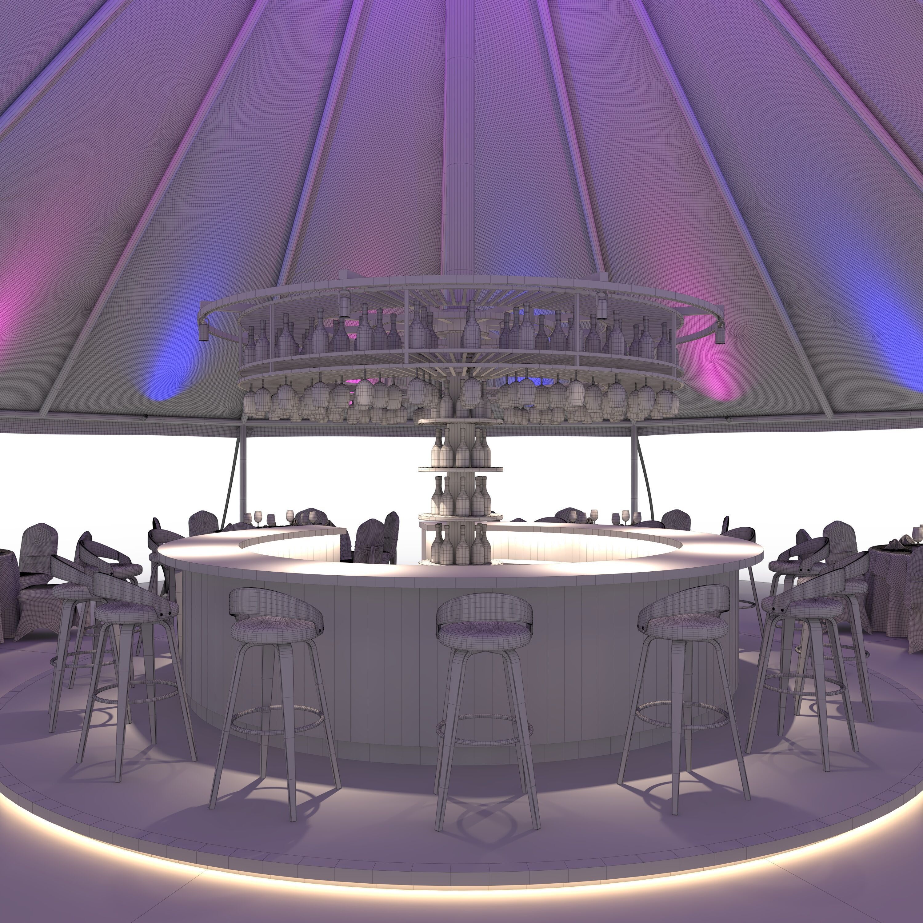 Party Tent 02 3D model_8
