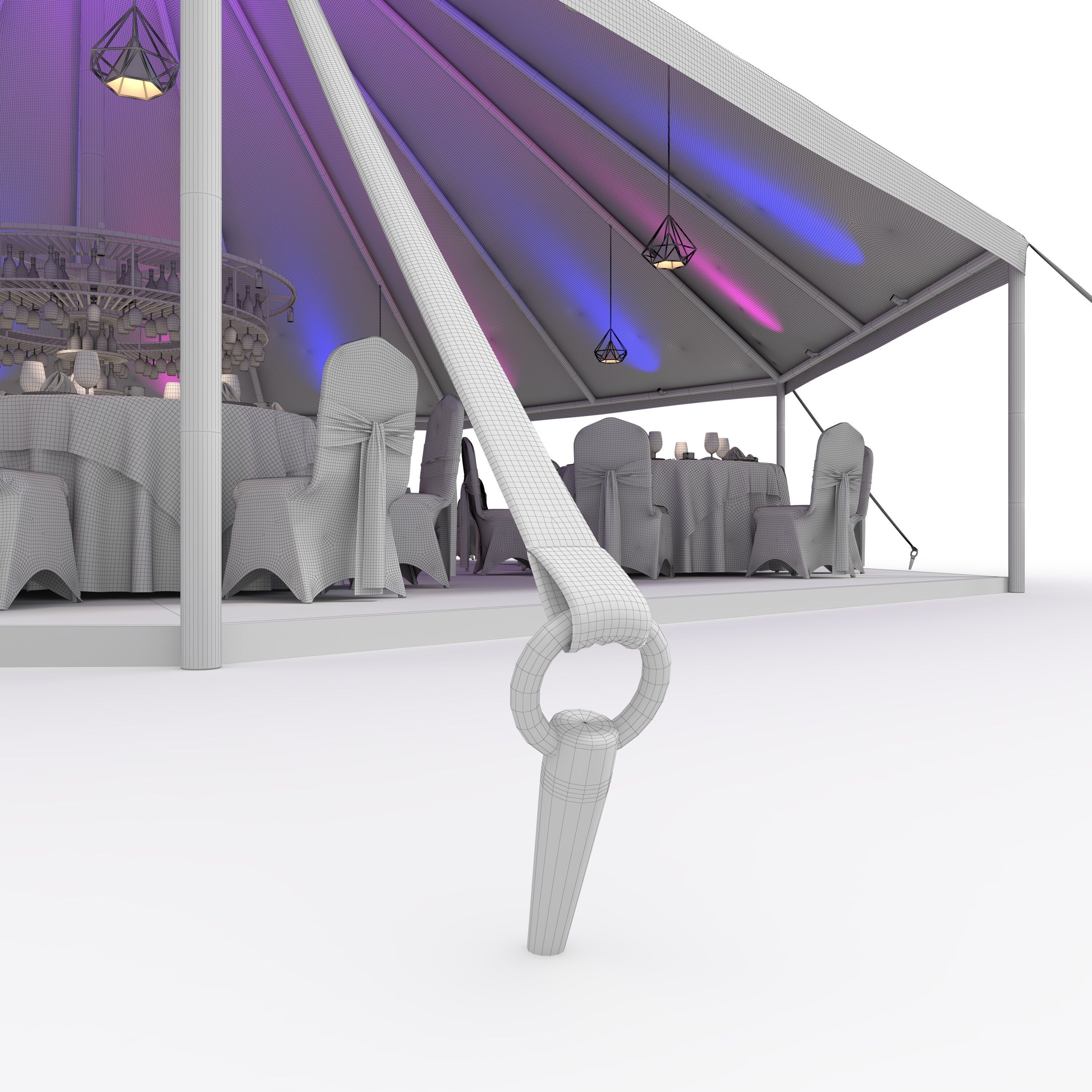 Party Tent 02 3D model_12