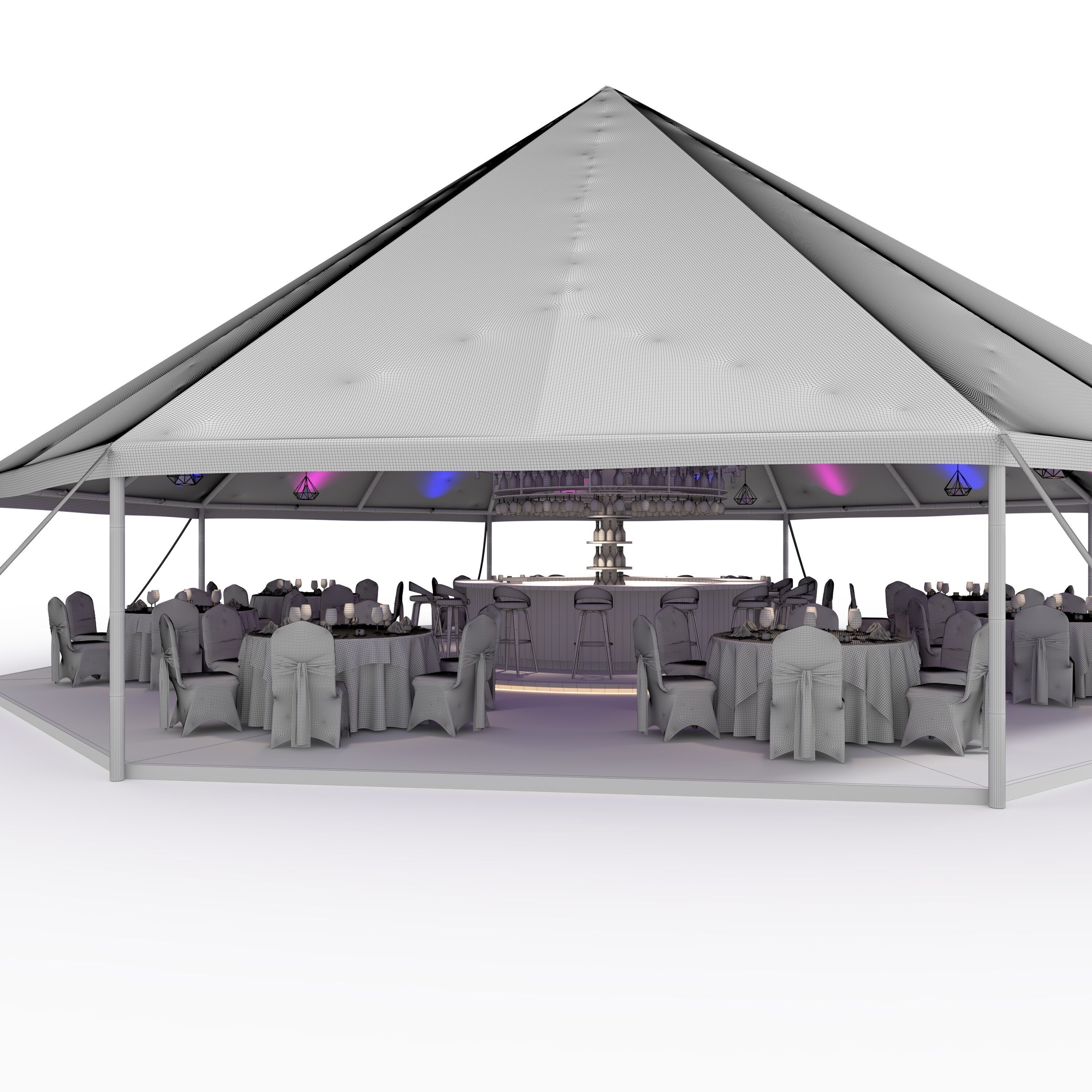Party Tent 02 3D model_4