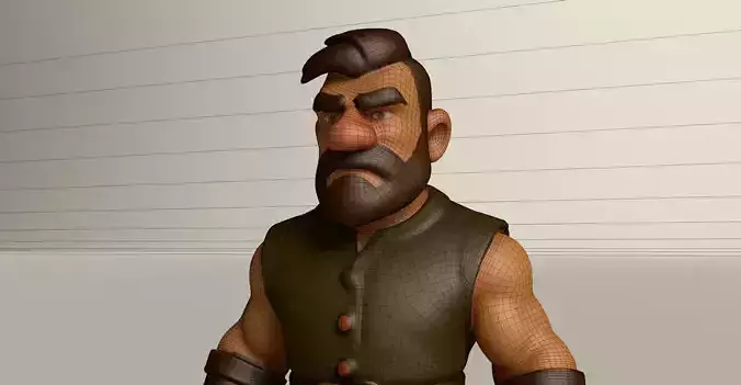 Stylized Game Ready Human Character Rigged named Linorex Low-poly 3D model
