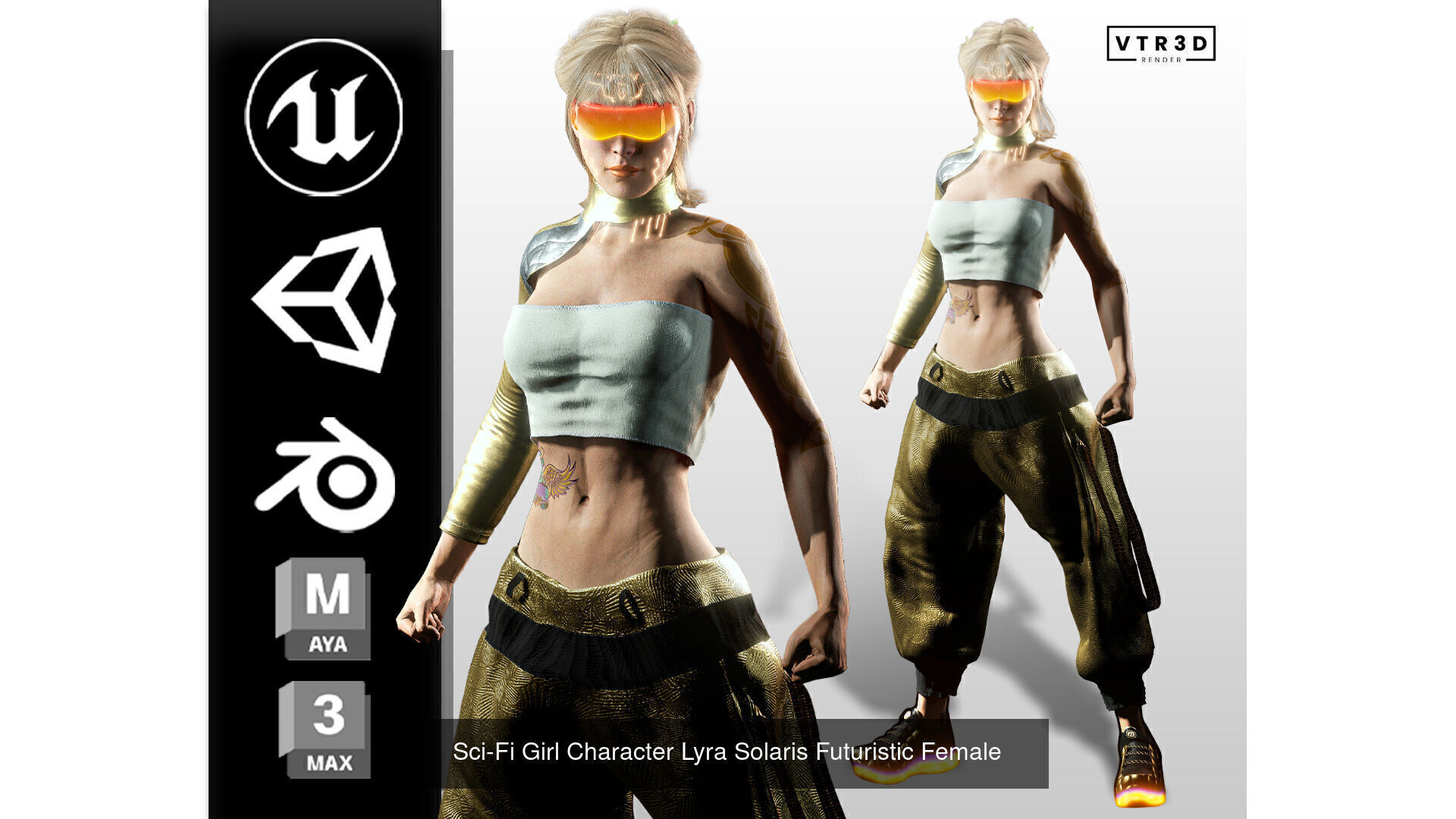 8 Female Character Bundle Realistic Game Ready Women 3D Model Collection_13