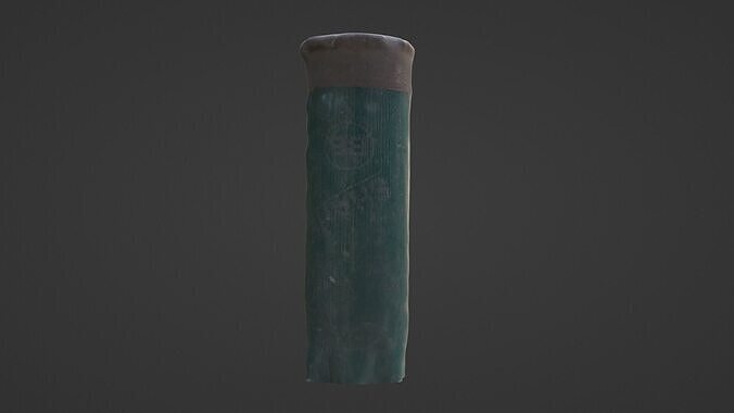 Fired Shotgun Shell Casing Low-poly 3D model