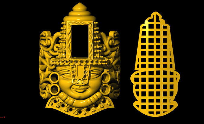 Tirupati Balaji 3D Ring 3D print model