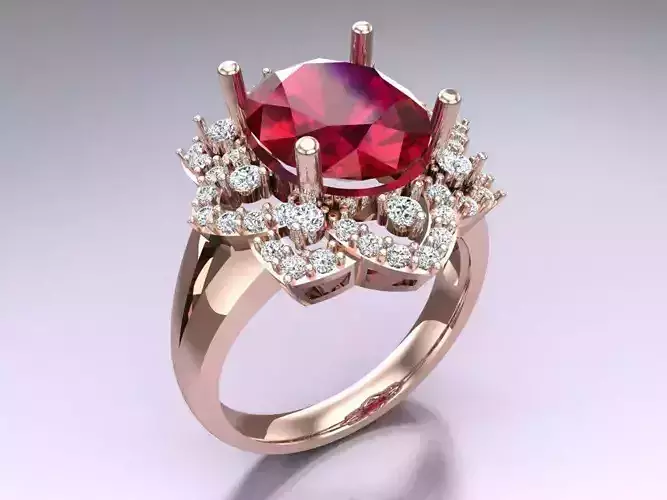 Oval stone ring - Womens  Rings - N731800