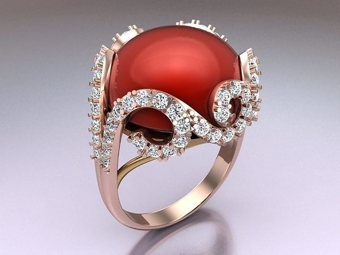 Stone Rings - Womens Rings - N731915 3D print model