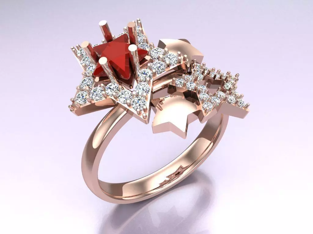 Star Ring - Womens Rings - N725017 3D print model