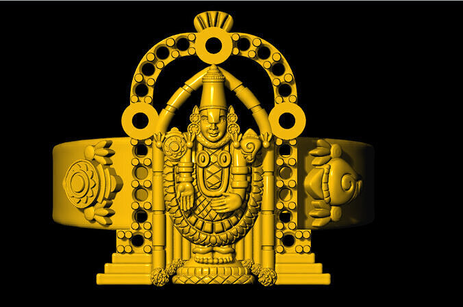 Tirupati Balaji Ring 3D 3D print model