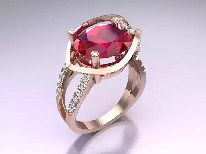 Oval stone ring - Womens  Rings - N725217