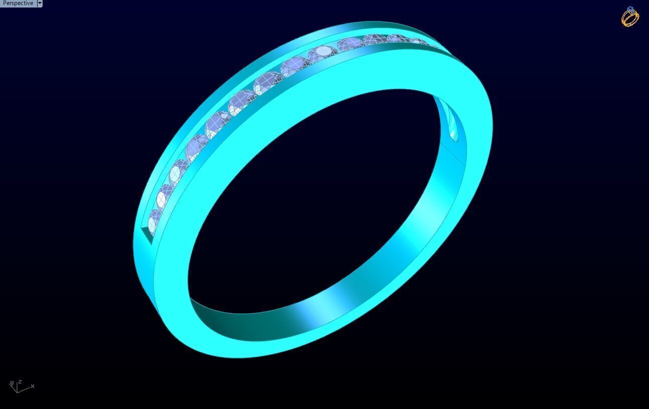 Diamond Ring - Womens Rings - N725223 3D print model_9