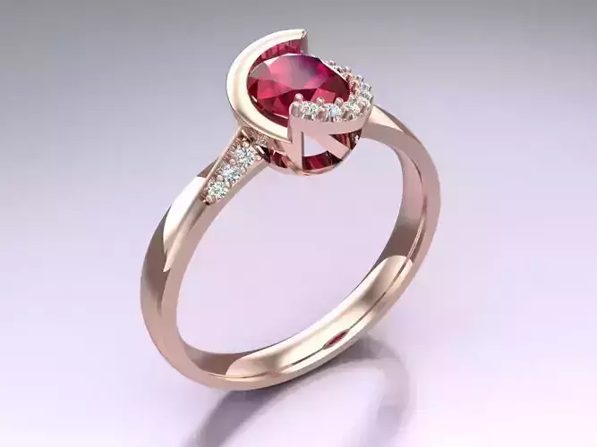 Oval stone ring - Womens  Rings - N727856