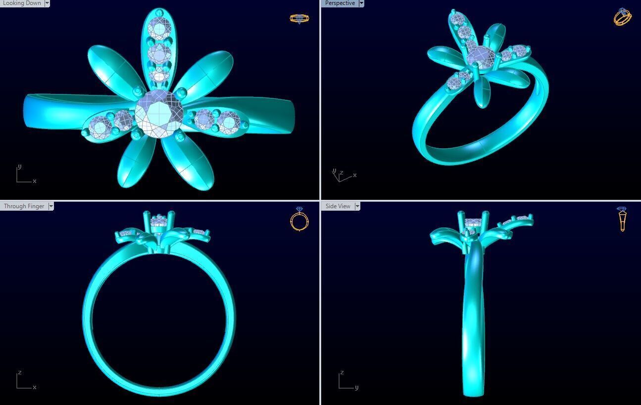 Diamond Ring - Womens Rings - N725300 3D print model_10