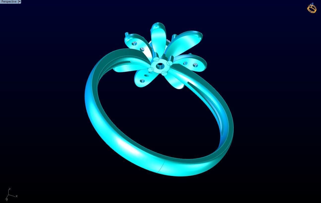 Diamond Ring - Womens Rings - N725300 3D print model_7