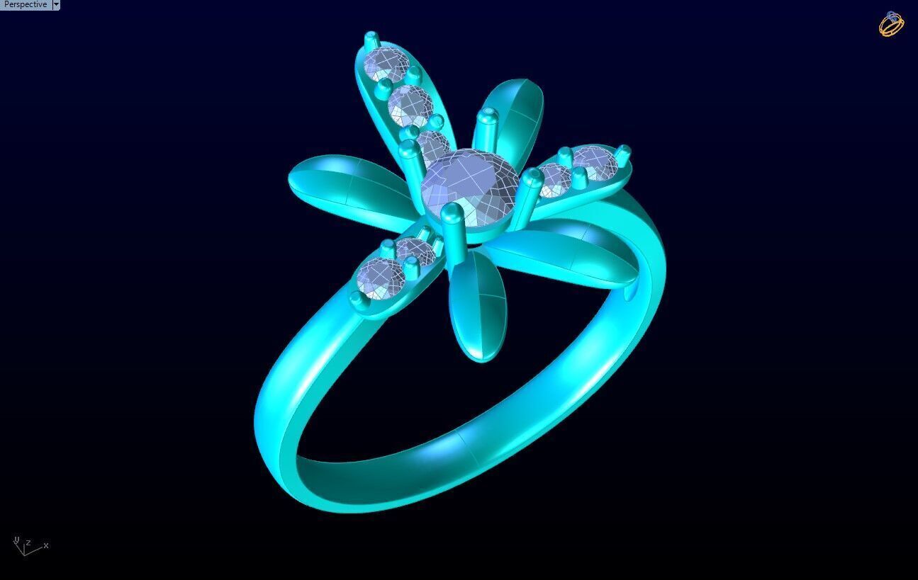 Diamond Ring - Womens Rings - N725300 3D print model_9