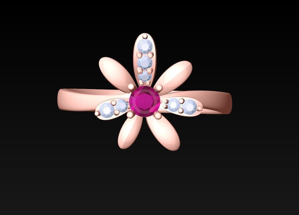 Diamond Ring - Womens Rings - N725300 3D print model_4