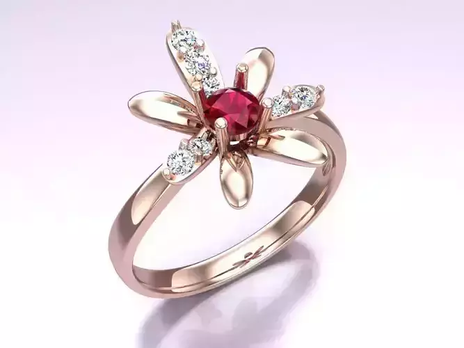 Diamond Ring - Womens Rings - N725300 3D print model Diamond Ring - Womens Rings - N725300 3D print model