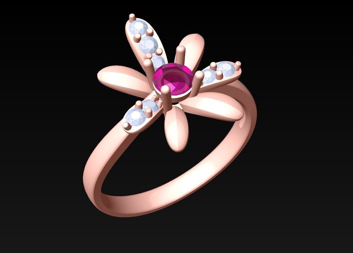 Diamond Ring - Womens Rings - N725300 3D print model_2