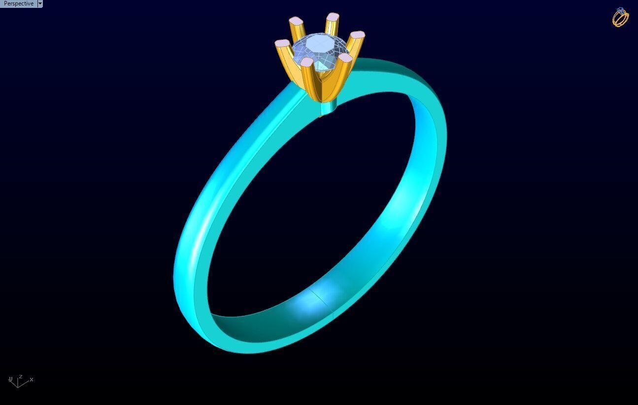 Diamond Ring - Womens Rings - N725329 3D print model_9