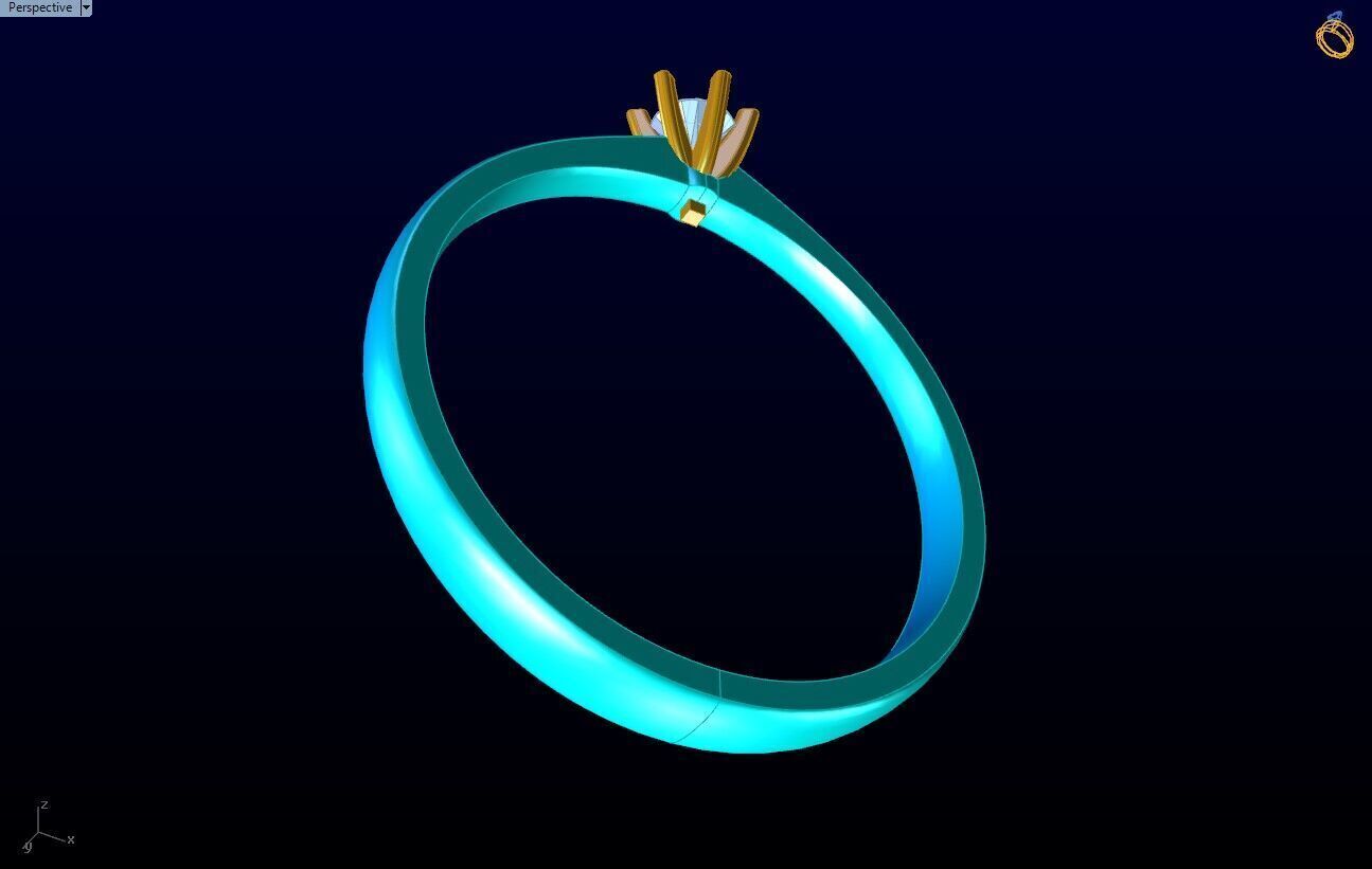 Diamond Ring - Womens Rings - N725329 3D print model_7