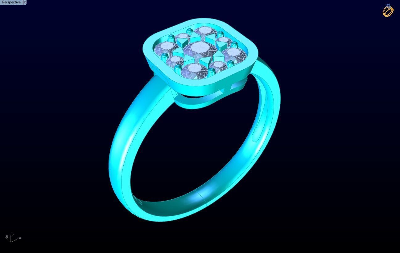 Diamond Ring - Womens Rings - N725334 3D print model_9