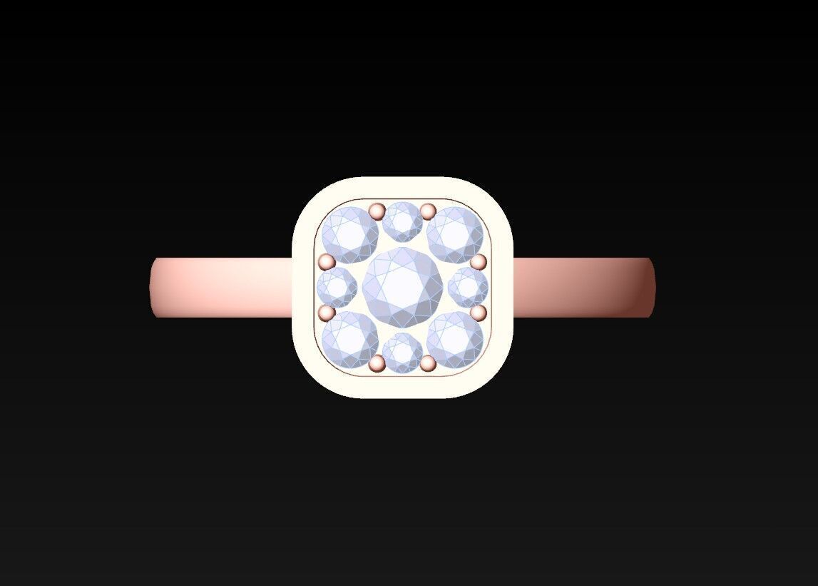 Diamond Ring - Womens Rings - N725334 3D print model_4