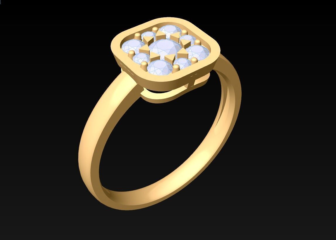 Diamond Ring - Womens Rings - N725334 3D print model_2