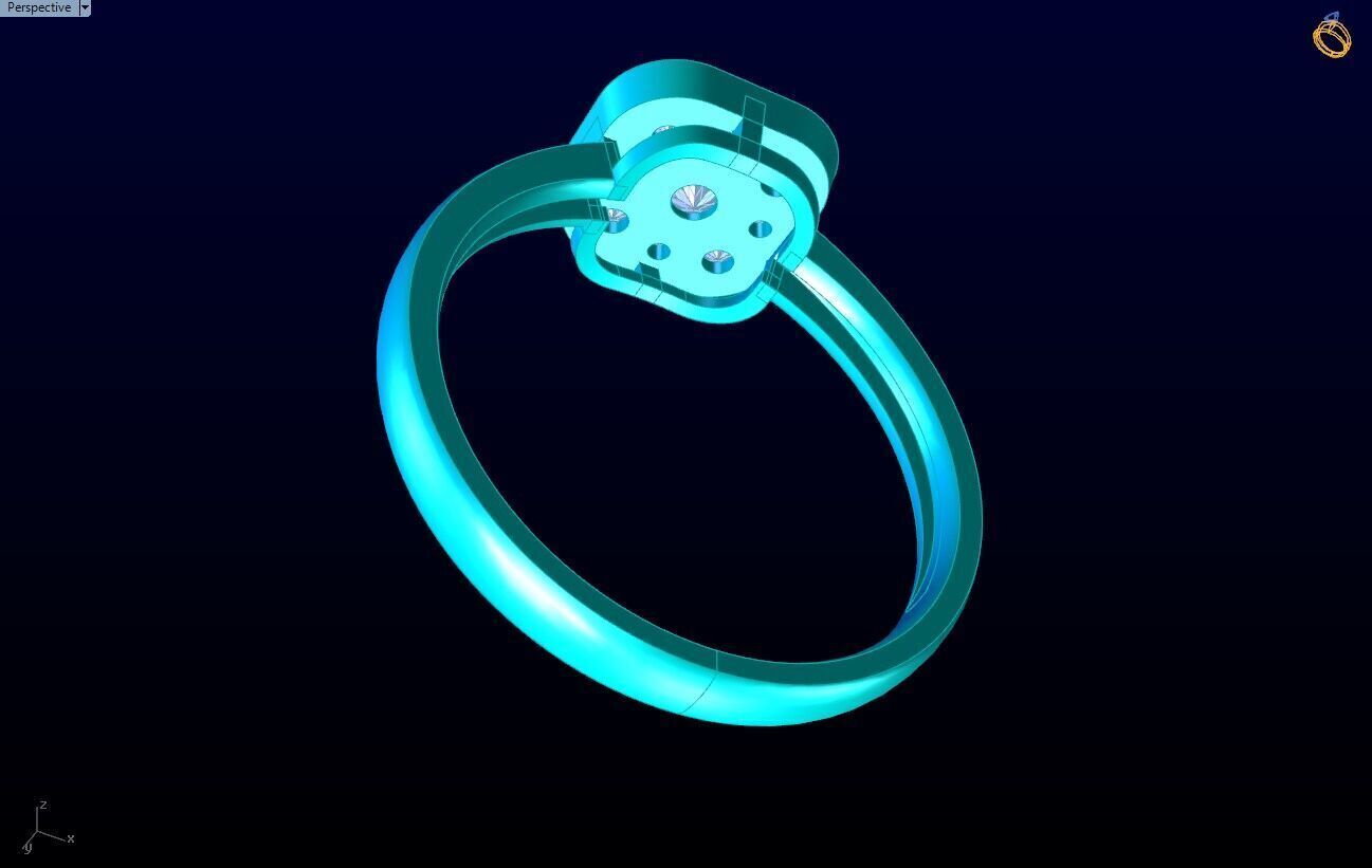 Diamond Ring - Womens Rings - N725334 3D print model_7