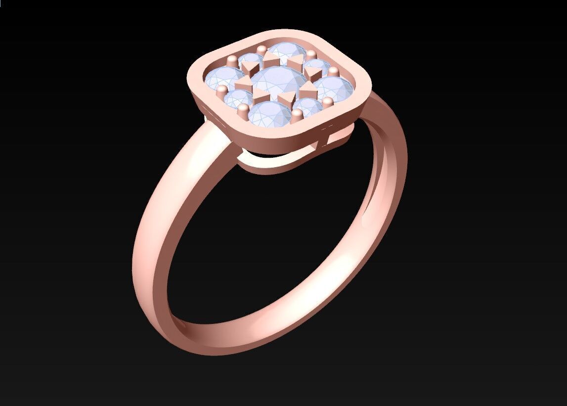 Diamond Ring - Womens Rings - N725334 3D print model_1