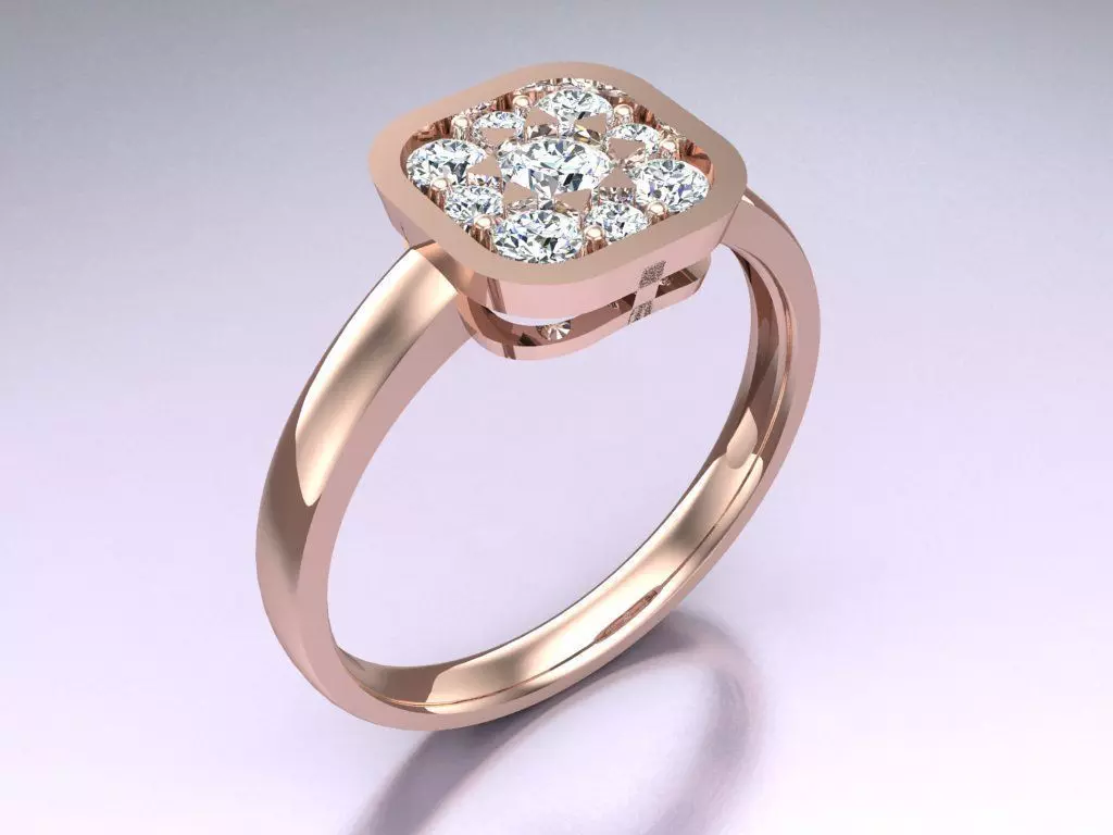 Diamond Ring - Womens Rings - N725334 3D print model_0