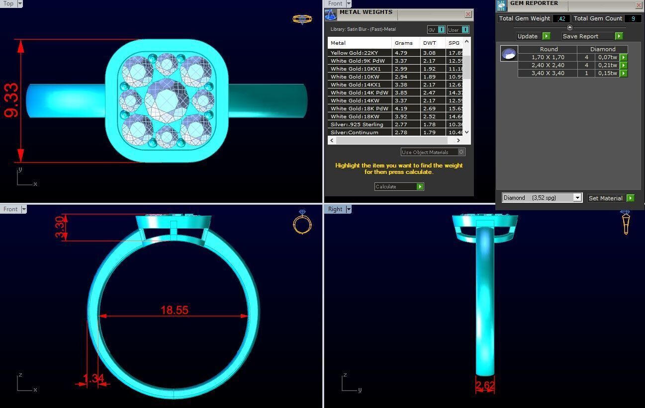 Diamond Ring - Womens Rings - N725334 3D print model_8