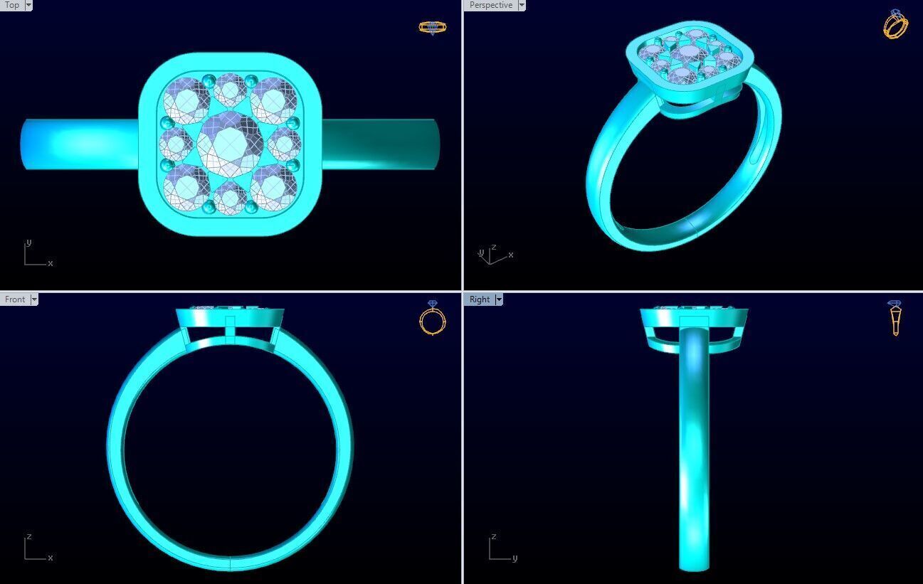 Diamond Ring - Womens Rings - N725334 3D print model_10