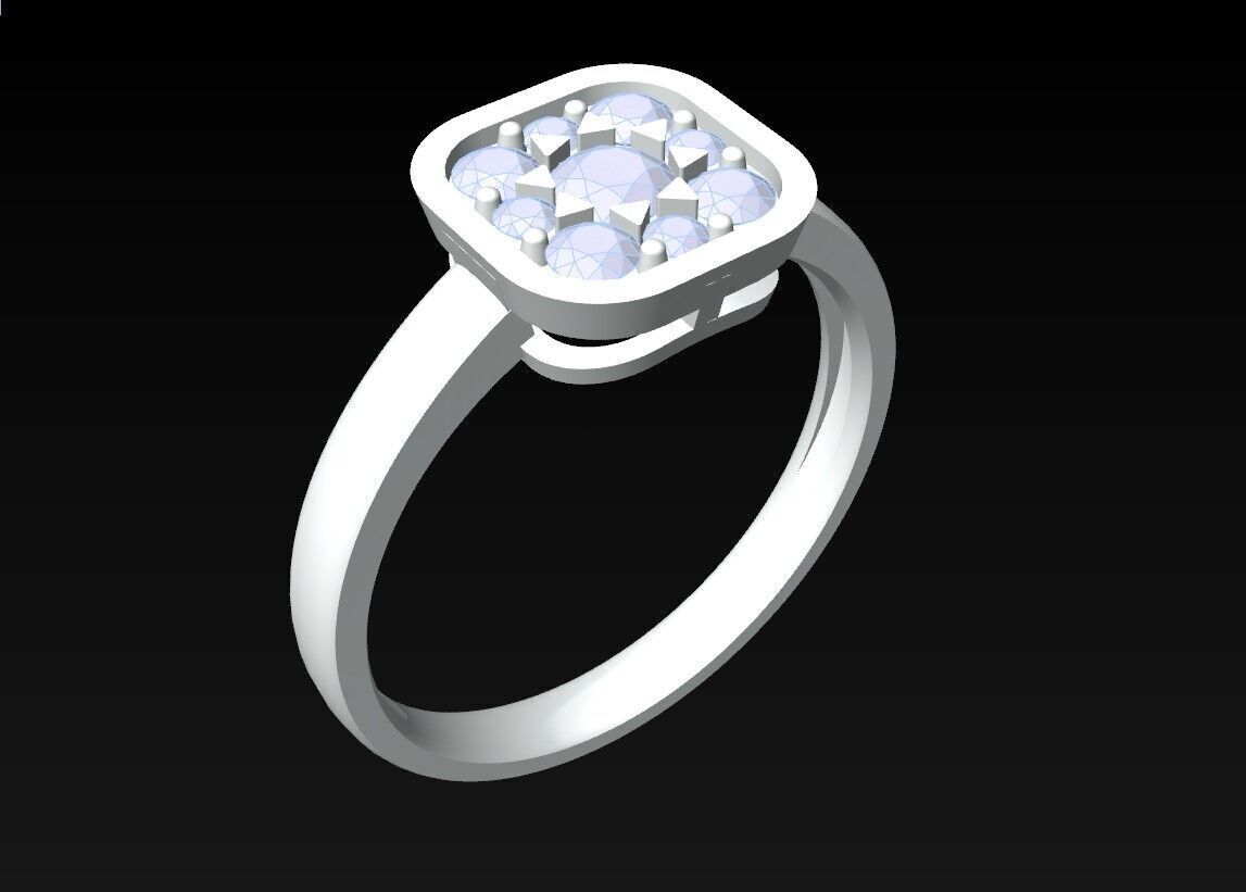 Diamond Ring - Womens Rings - N725334 3D print model_3