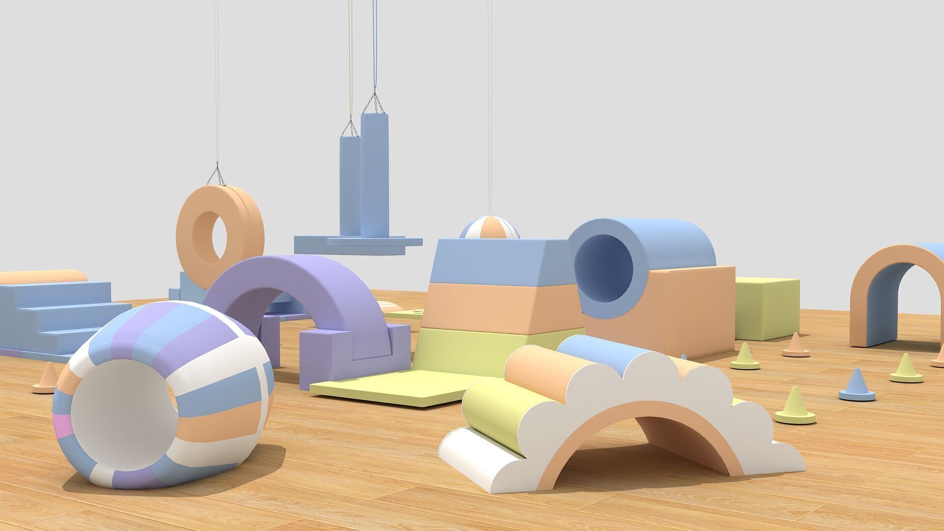 Children early education equipment combination 3D model_7