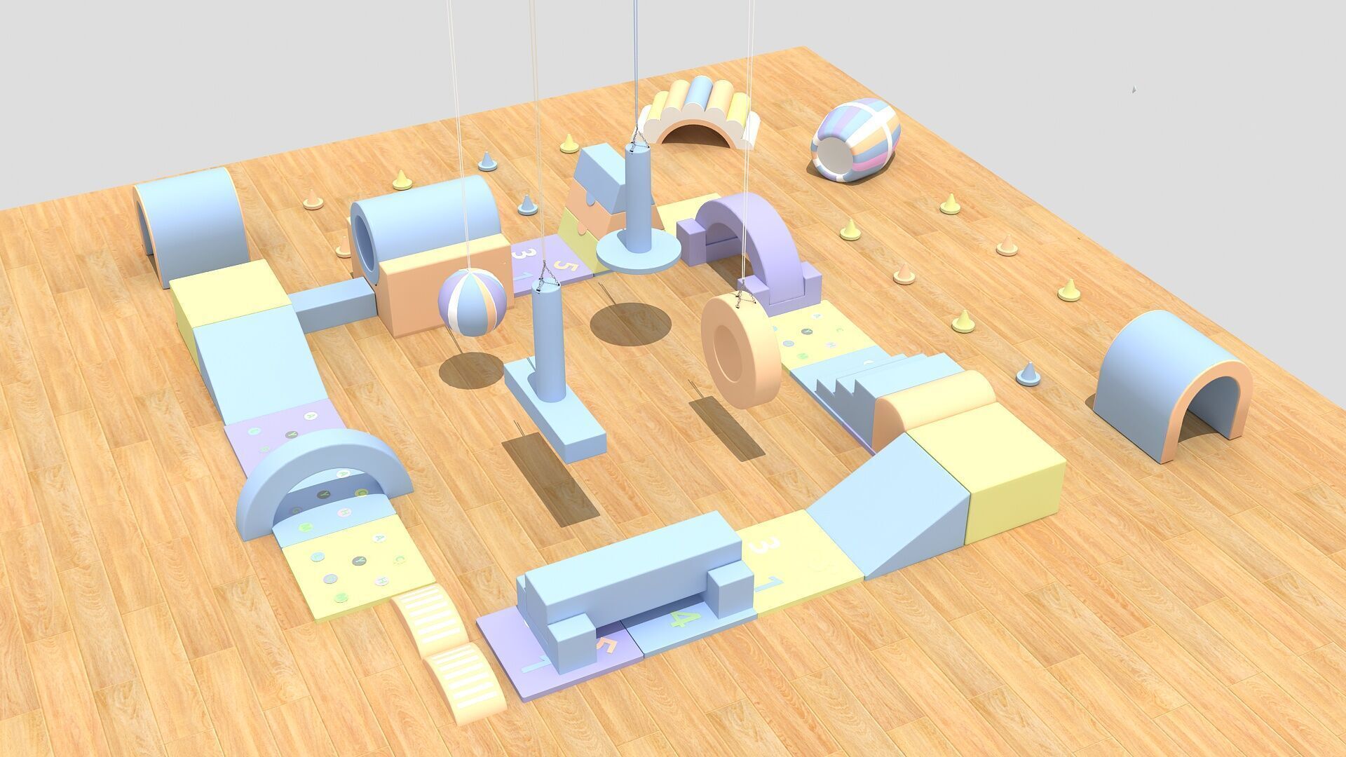 Children early education equipment combination 3D model_3
