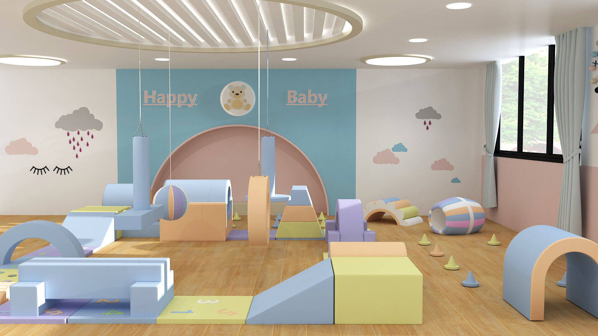 Children early education equipment combination 3D model_2