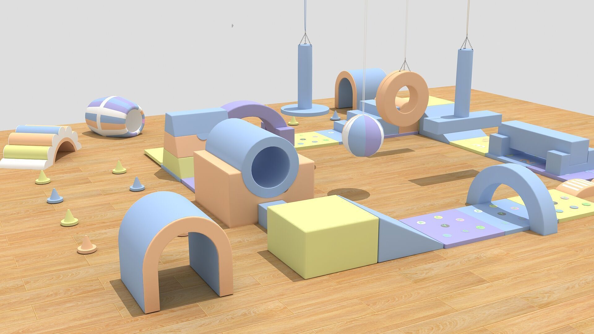 Children early education equipment combination 3D model_6