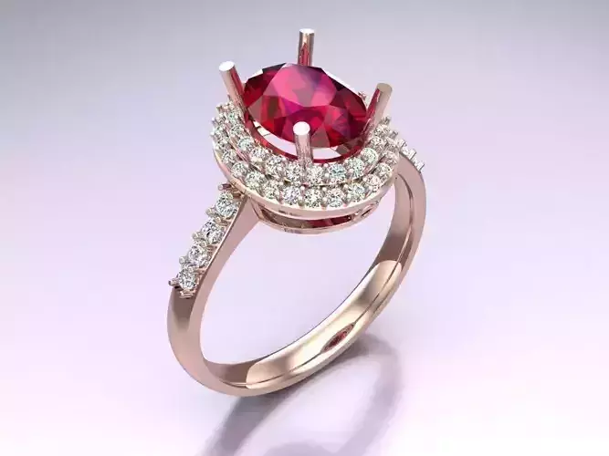 Oval stone ring - Womens  Rings - N725444