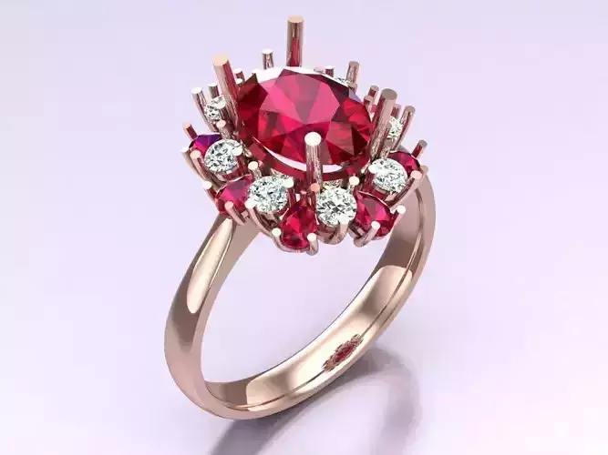 Oval stone ring - Womens  Rings - N726808