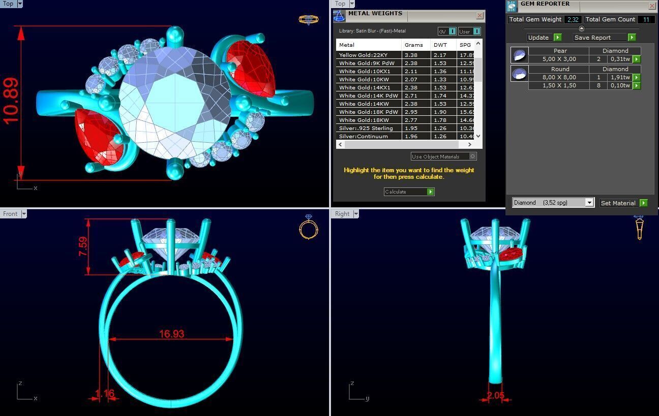 Diamond Ring - Womens Rings - N629905 3D print model_8