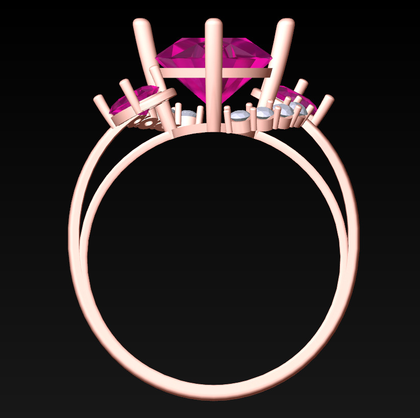 Diamond Ring - Womens Rings - N629905 3D print model_5