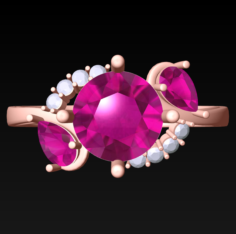 Diamond Ring - Womens Rings - N629905 3D print model_4