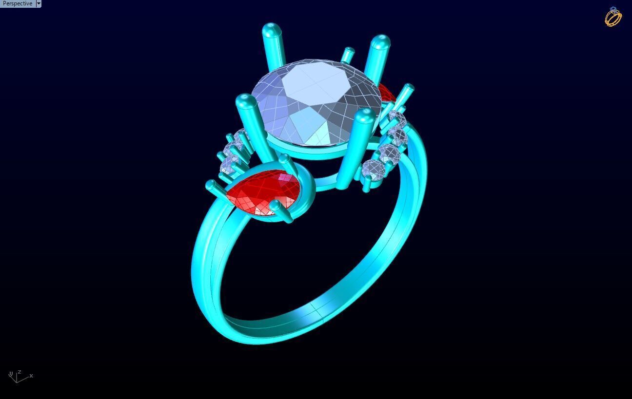 Diamond Ring - Womens Rings - N629905 3D print model_9