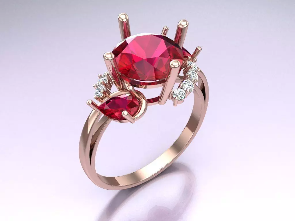 Diamond Ring - Womens Rings - N629905 3D print model_0