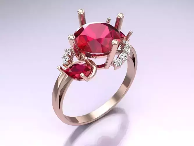 Diamond Ring - Womens Rings - N629905 3D print model