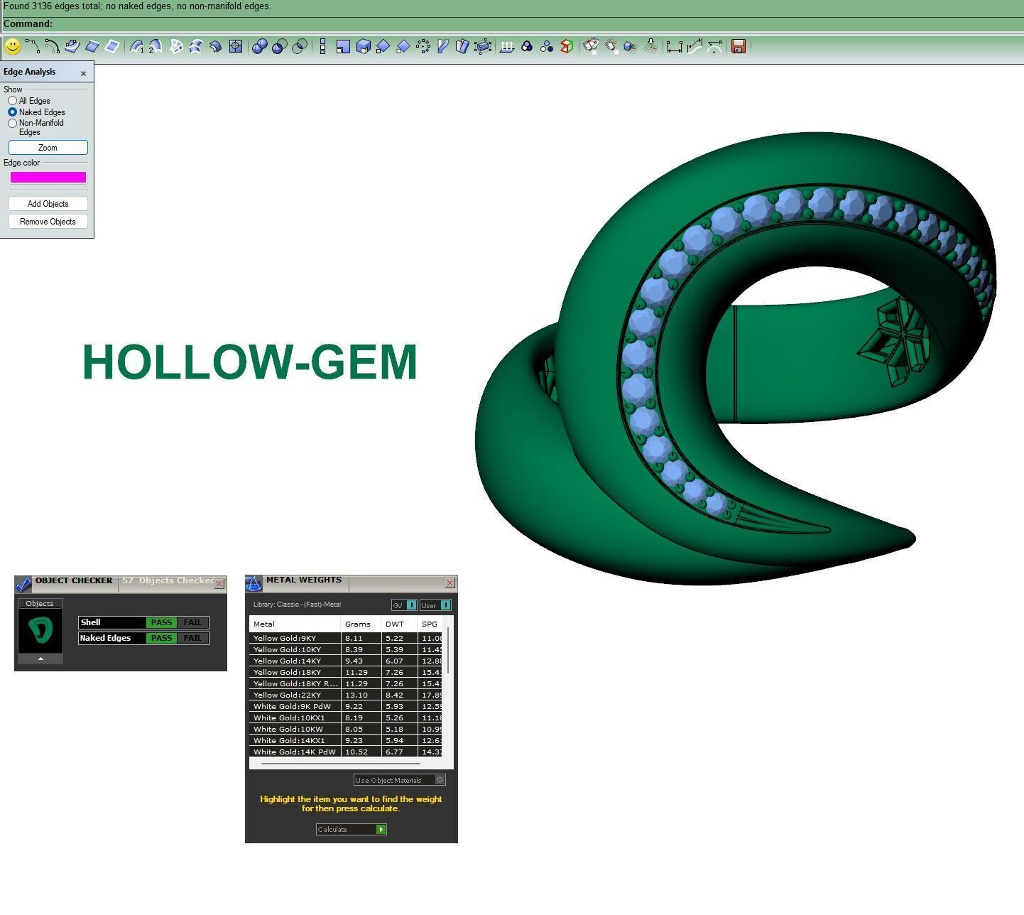 Velora Twist Gold Diamond Ring 3D print model_10