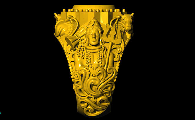MAHADEV 3D GENTS RING 3D print model