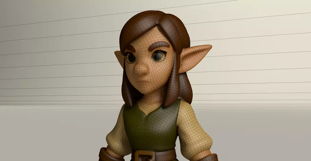 Stylized Game Ready Human Character Rigged named Lo Low-poly 3D model