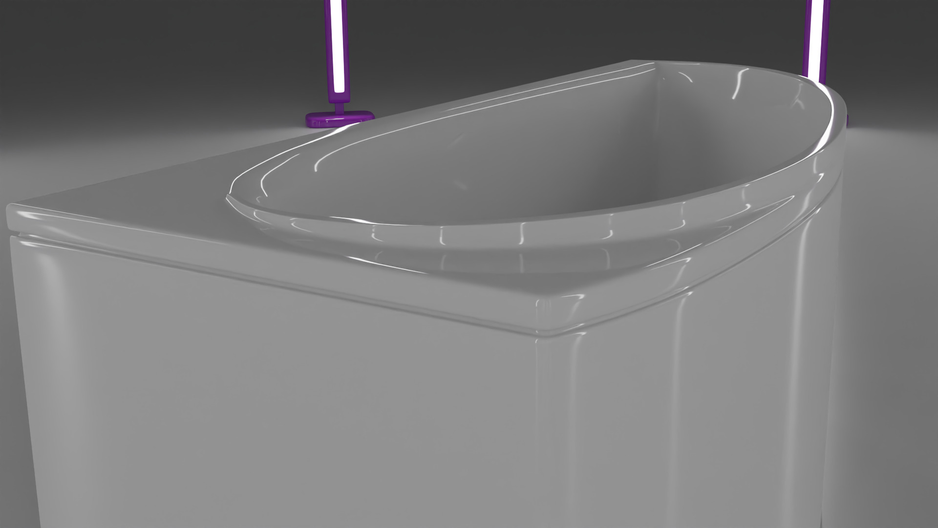 Corner bath real based avokd1-1600x775x643mm Low-poly 3D model_5