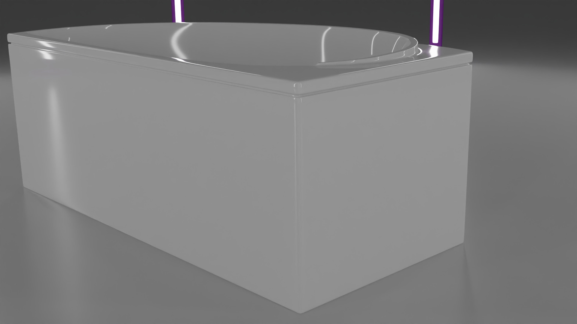 Corner bath real based avokd1-1600x775x643mm Low-poly 3D model_7