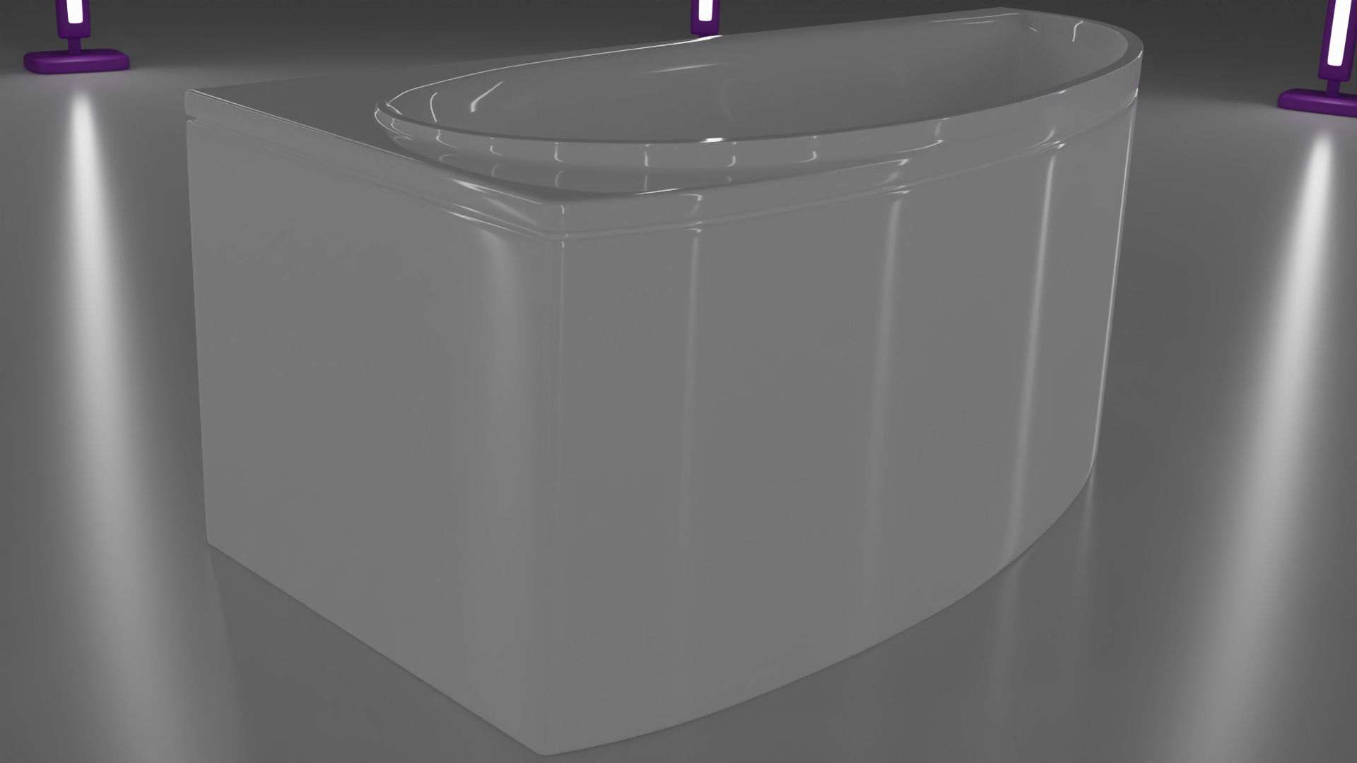 Corner bath real based avokd1-1600x775x643mm Low-poly 3D model_26