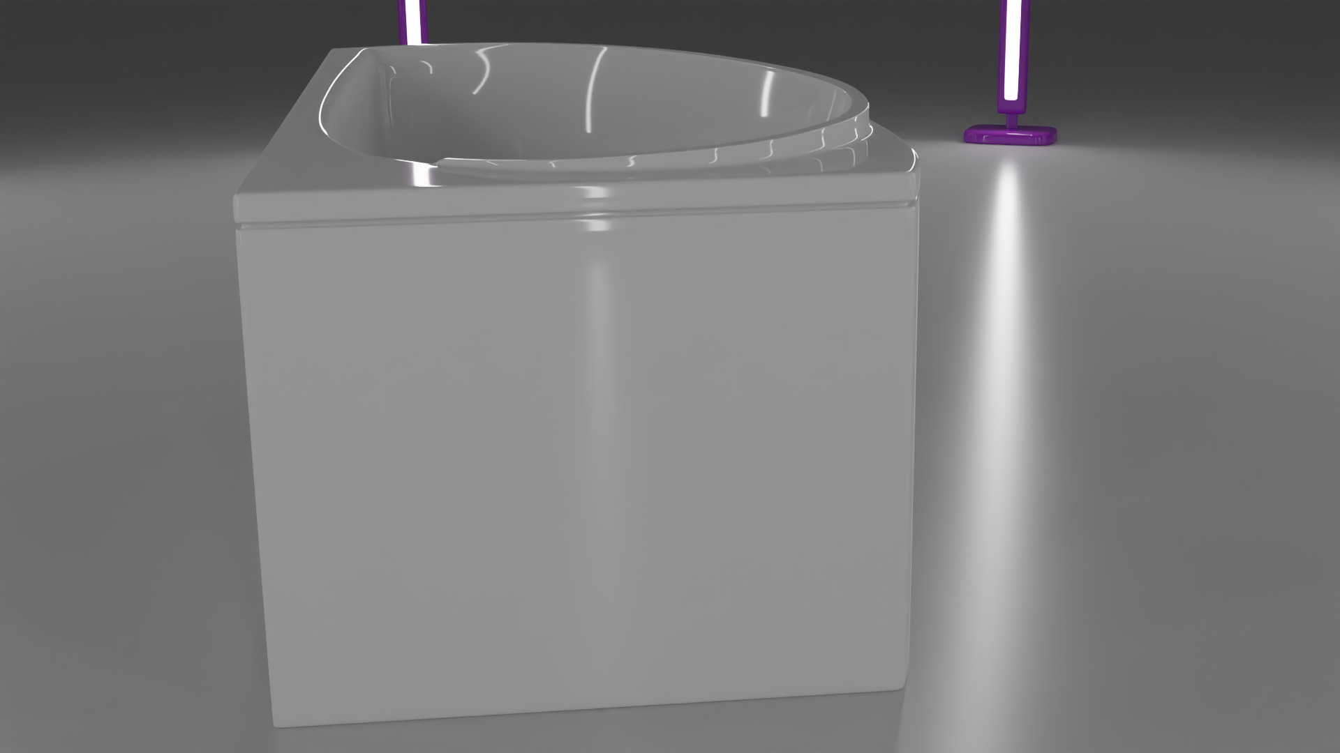 Corner bath real based avokd1-1600x775x643mm Low-poly 3D model_6